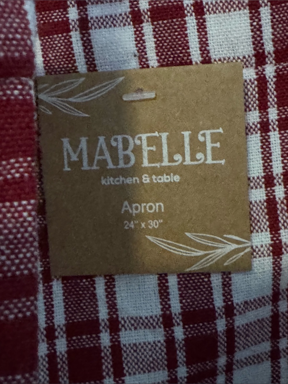Mabelle Kitchen & Table Buffalo Plaid Woven Apron - Picture 9 of 11